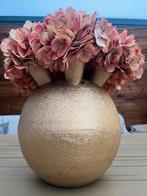 Gouden Toeter Vaas met Bloemen, Ophalen, Overige materialen, Overige kleuren, Zo goed als nieuw