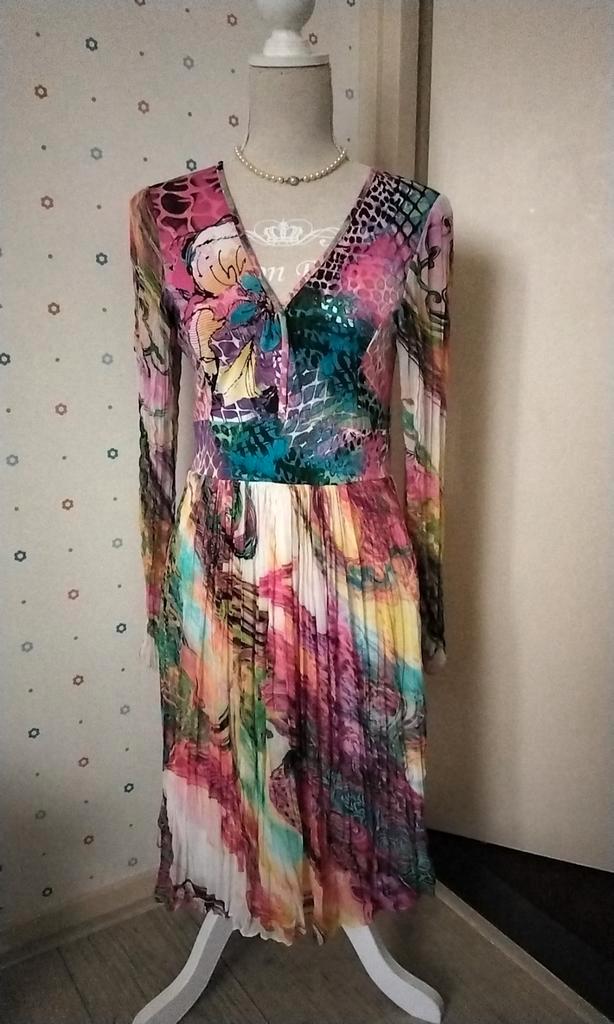 Säopaula,  gekleurde jurk met lange mouwen,  maat 38., Kleding | Dames, Jurken, Zo goed als nieuw, Maat 38/40 (M), Overige kleuren