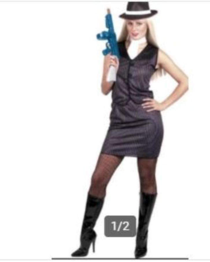 Gangster Moll outfit mt S, Kleding | Dames, Carnavalskleding en Feestkleding, Nieuw, Kleding, Maat 36 (S), Ophalen of Verzenden