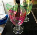 3 Mooie Gekleurde Leonardo IJscoupes / 3 Vintage Roze ijscou, Huis en Inrichting, Keuken | Servies, Ophalen of Verzenden, Overige stijlen