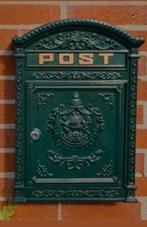 Klassieke Engelse Brievenbus Post Gietaluminium Groen Nieuw, Tuin en Terras, Ophalen of Verzenden, Nieuw