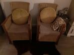Stoeltjes, in zeer goede staat., Huis en Inrichting, Ophalen, Twee, Bruin, Riet of Rotan