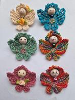 Gelukspoppetjes broches vlinders houten gezichtjes, Ophalen of Verzenden, Nieuw, Overige materialen