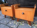 Set van 2 nachtkastjes. Jaren 60 op schuine poten, Ophalen of Verzenden, Gebruikt