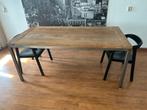 Eettafel met 2 stoelen, Huis en Inrichting, Tafels | Eettafels, Ophalen, Gebruikt, 100 tot 150 cm, Eikenhout