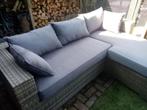 Gratis loungebank met 2 voetenbanken, Tuin en Terras, Tuinsets en Loungesets, Ophalen, Gebruikt, Bank