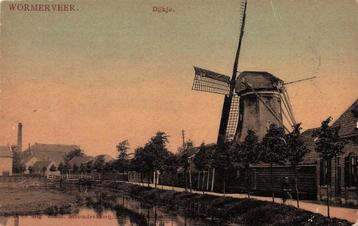 JK339 Tulpkaart Wormerveer Dijkje Molen va 1910 beschikbaar voor biedingen