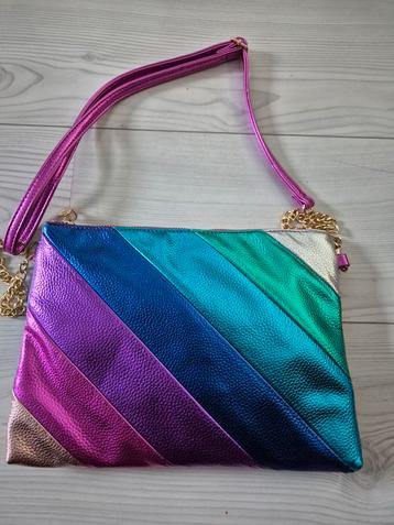 Rainbow Metallic Schoudertas Nieuw beschikbaar voor biedingen