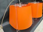 Oranje Hanglampen Luján + Sicilia, set van 3., Huis en Inrichting, Lampen | Hanglampen, Kunststof, Vintage, Ophalen of Verzenden
