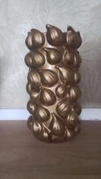 Mooie goud kleurige vijgen vaas, Ophalen, Zo goed als nieuw, Overige kleuren, Minder dan 50 cm