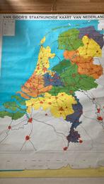 Van Goor’s staatkundige kaart van Nederland, Antiek en Kunst, Antiek | Schoolplaten, Ophalen of Verzenden, Aardrijkskunde