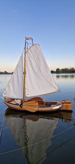 Tjotter4,30 m Eiken 1966 Berend de Jong platbodem., Watersport en Boten, Platbodems, Ophalen of Verzenden, Gebruikt, Hout, Elektrisch