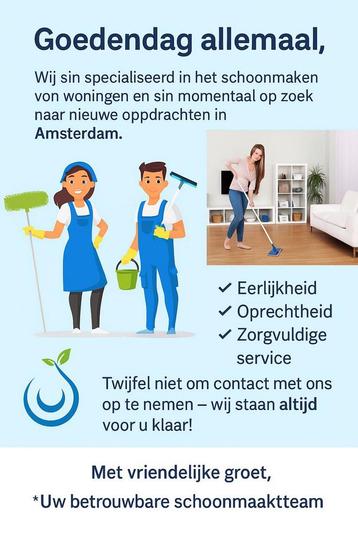 huizen schoonmaken beschikbaar voor biedingen