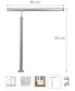 Trapleuning edelstaal wandbevestiging voor binnen of buiten, Ophalen of Verzenden, Nieuw