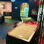 Oude professionele roulette groot formaat in hout en messing, Overige munten, Ophalen, Gebruikt