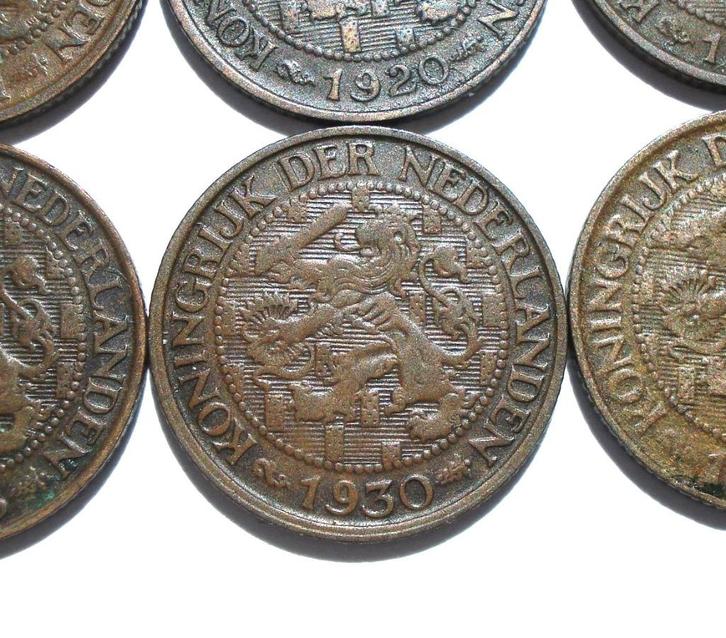 Nederland lot met 8 verschillende nette centen, Postzegels en Munten, Munten | Nederland, 1 cent, Koningin Wilhelmina, Ophalen of Verzenden