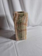Mid Century Onyx Marmer Blok Vaas, Huis en Inrichting, Woonaccessoires | Vazen, Steen, Overige kleuren, Ophalen of Verzenden, Zo goed als nieuw