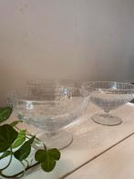 Set van 3 dessert coupes van glas, Antiek en Kunst, Ophalen of Verzenden