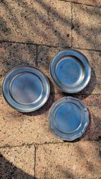 Vintage Tinnen Bordjes - Set van 3 pewter 90%, Ophalen of Verzenden