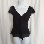 Leuk zwart damesshirt. mt 34. Merk H&M, ., Zwart, Ophalen of Verzenden, Zo goed als nieuw