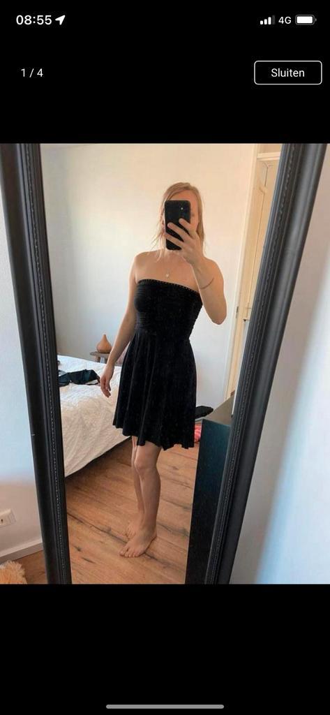 Zwarte gala midi jurk fijne stof, Kleding | Dames, Gelegenheidskleding, Ophalen of Verzenden