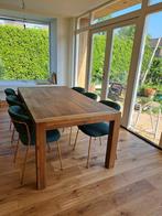 Houten eettafel, Huis en Inrichting, Tafels | Eettafels, Ophalen, 50 tot 100 cm, Zo goed als nieuw, Vijf personen of meer