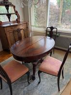 Antieke Mahonie Eettafel met Stoelen, Ophalen