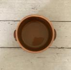Franse vintage bruine keramieken kookpot cocotte met deksel, Huis en Inrichting, Keuken | Potten en Pannen, Ophalen of Verzenden