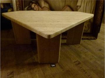 vintage travertin salontafel Italy 80er jaren beschikbaar voor biedingen