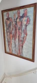Abstract Schilderij Figuren Ingelijst, Ophalen of Verzenden