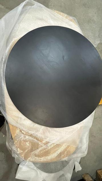 Tafelblad rond - ø120 cm - Zwart - Mangohout beschikbaar voor biedingen