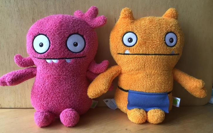 UglyDolls knuffels Moxy & Wage - ZGAN, Kinderen en Baby's, Speelgoed | Knuffels en Pluche, Zo goed als nieuw, Overige typen, Ophalen of Verzenden