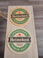 Grote Heineken viltjes - 32 cm doorsnee, Verzamelen, Biermerken, Ophalen of Verzenden, Gebruikt, Viltje(s), Heineken