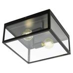 EGLO Charterhouse Plafondlamp Zwart, Huis en Inrichting, Lampen | Plafondlampen, Ophalen, Gebruikt, Glas