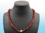 Carneolen collier met gouden slot                        D34, Sieraden, Tassen en Uiterlijk, Antieke sieraden, Ophalen of Verzenden
