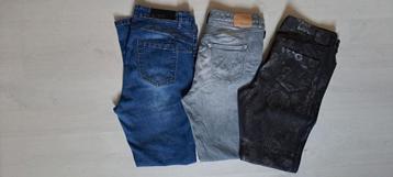 Dames Jeans Set - Blauw, Grijs, Zwart. Maat 44. beschikbaar voor biedingen