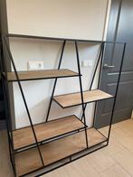 Leuke vakkenkast met hout en metalen frame 140x120, Gebruikt, 100 tot 150 cm, Ophalen of Verzenden, Minder dan 150 cm