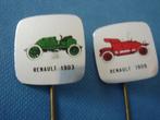 2 Spelden Renault 1903 en 1909, Verzamelen, Speldjes, Pins en Buttons, Ophalen of Verzenden, Gebruikt, Merk, Speldje of Pin