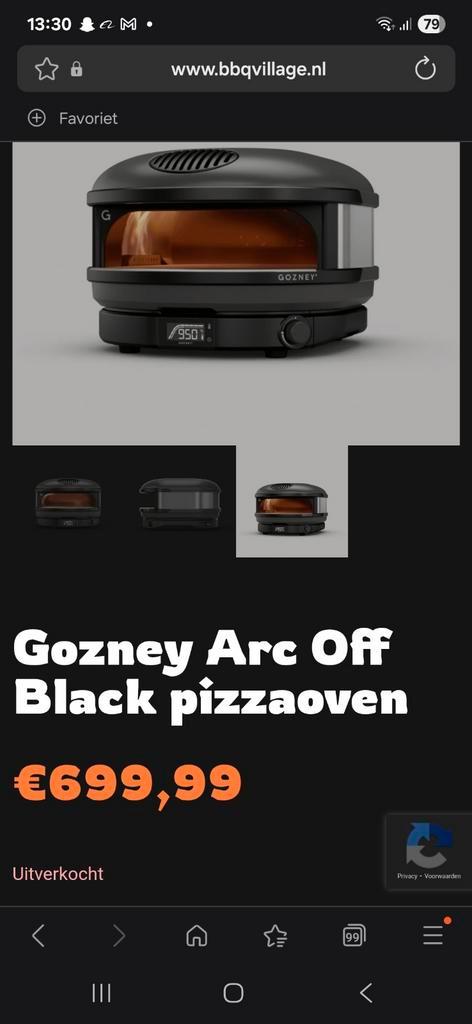 Gozney Arc Off Black pizzaoven, Tuin en Terras, Barbecue-accessoires, Nieuw, Ophalen of Verzenden
