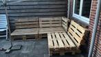 Winterprijs! Palletbank + Kussens - Zo goed als nieuw!, Tuin en Terras, Tuinbanken, Ophalen, Zo goed als nieuw, Hout