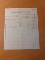 Wagenaar & Spits Amsterdam gouden horloges factuur 1900, Ophalen of Verzenden, Zo goed als nieuw, Gebruiksvoorwerp