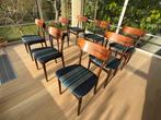 8 Danish chairs in Brazilian rosewood attr. Joh. Andersen, Huis en Inrichting, Stoelen, Ophalen, Hout, Bruin, Zo goed als nieuw