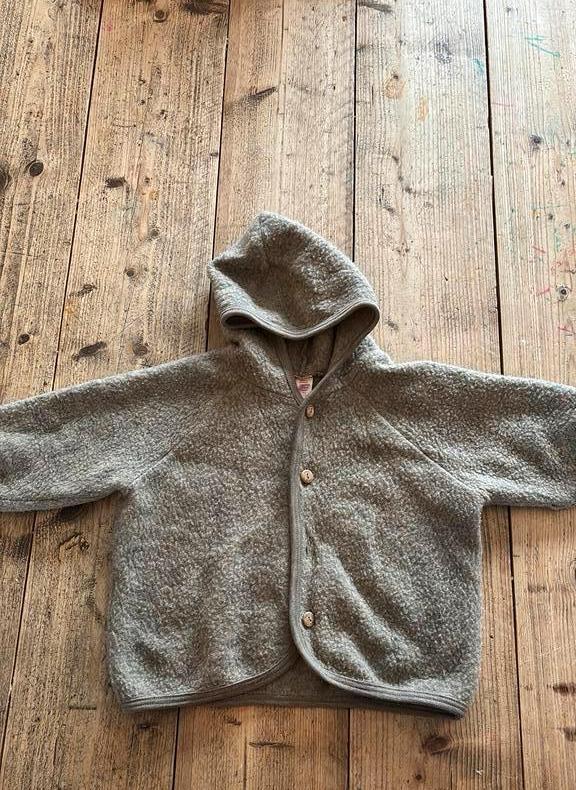 Wollen jas van Engel Natur bruin maat 86/92, Kinderen en Baby's, Babykleding | Maat 86, Zo goed als nieuw, Jongetje of Meisje