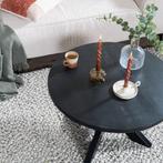 Salontafel mango hout zwart of blank, Huis en Inrichting, Tafels | Salontafels, Ophalen, 50 tot 100 cm, Rond, Nieuw