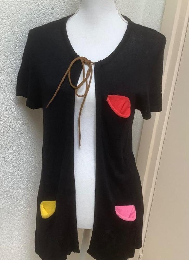 Exclusief vest van JC de Castelbajac mt 38/40, Kleding | Dames, Truien en Vesten, Zo goed als nieuw, Zwart, Ophalen of Verzenden