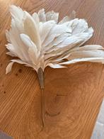 Vintage veren waaier met metalen handvat, Ophalen, Gebruikt