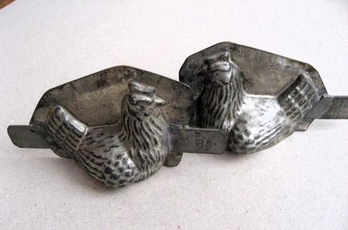 Antieke Franse chocoladevom, broedende kip, Antiek en Kunst, Curiosa en Brocante, Ophalen of Verzenden