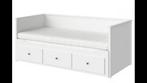 Hemnes bed bank en nachtkastje wit, Kinderen en Baby's, Kinderkamer | Bedden, 85 tot 100 cm, Gebruikt, Ophalen of Verzenden, Matras