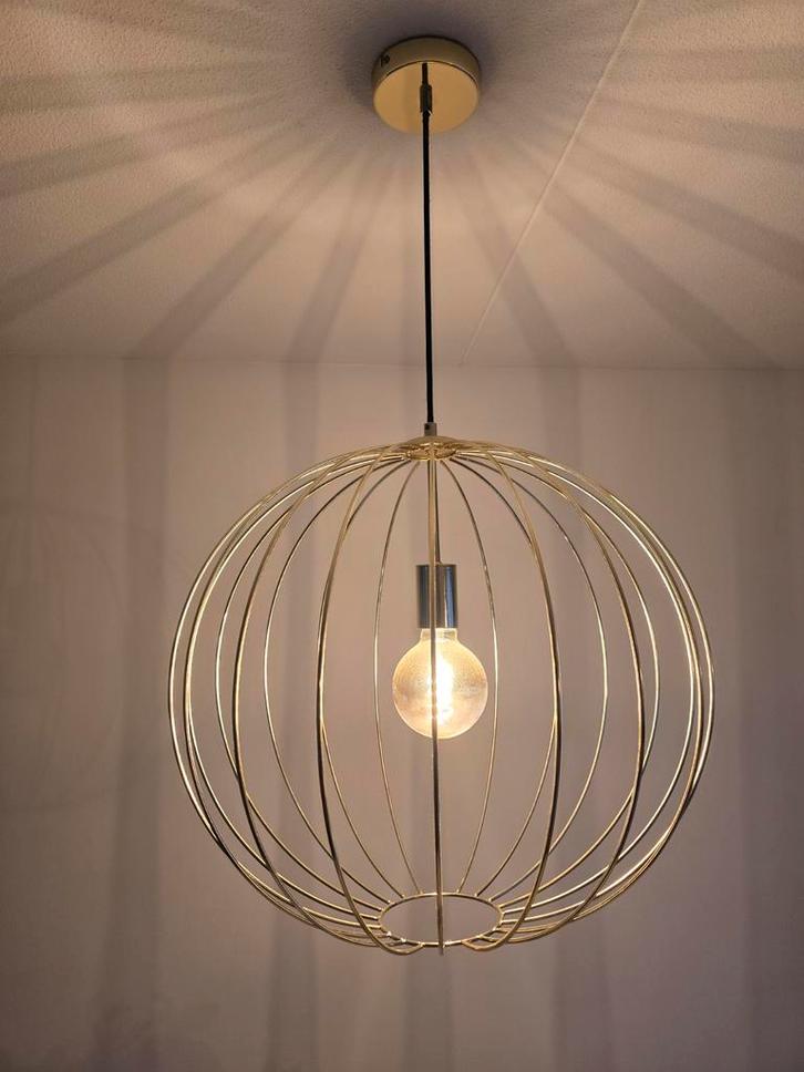 2x Goude Hanglampen met Dimfunctie, Huis en Inrichting, Lampen | Hanglampen, Nieuw, Minder dan 50 cm, Metaal, Ophalen