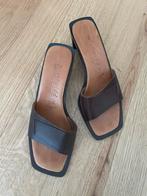Italiaanse bruine leren sandaaltjes maat 37, Bruin, Sandalen of Muiltjes, Italiaans, Gedragen